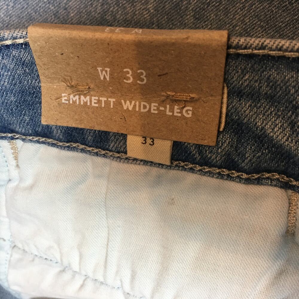 NWT Madewell Emmett Wide-Leg Light Blue Jeans W 33 - Picture 6 of 11